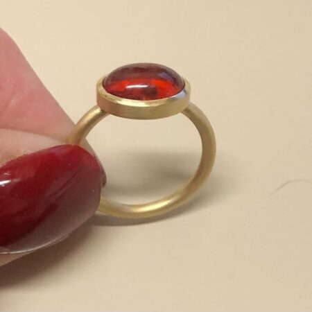 fire opal gold ring